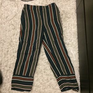 Zara Striped Cropped Pants